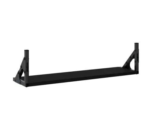 Sieninės Lentynos, 2Vnt., Juodos Spalvos, 60X15X15,5Cm