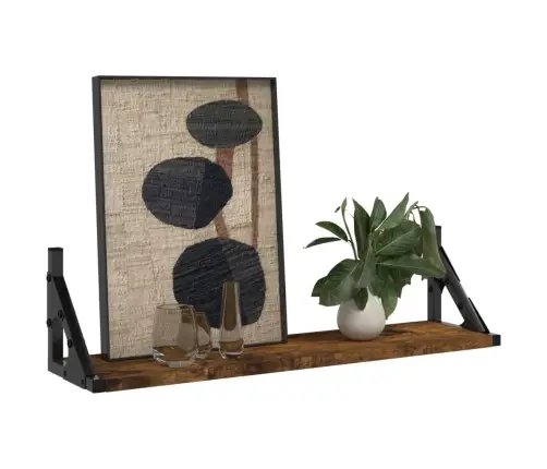 Sienas Plaukti, 2 Gab., Ozolkoka Krāsa, 60X15X15,5 Cm Vidaxl