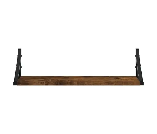 Sienas Plaukti, 2 Gab., Ozolkoka Krāsa, 60X15X15,5 Cm Vidaxl