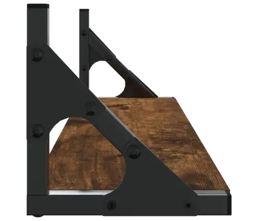 Sienas Plaukti, 2 Gab., Ozolkoka Krāsa, 60X15X15,5 Cm Vidaxl