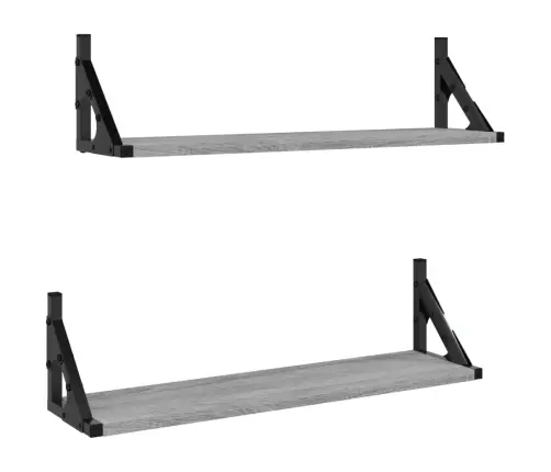 Seinariiulid 2 Tk, Hall Sonoma Tamm, 60X15X15,5 cm Tehispuit