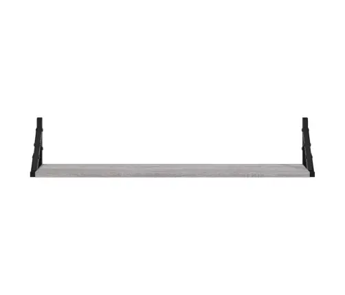 Sienas Plaukti, 2 Gb., Pelēki, 80X15X15,5 Cm, Inženierijas Koks Vidaxl