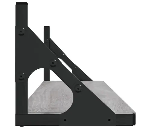 Sienas Plaukti, 2 Gb., Pelēki, 80X15X15,5 Cm, Inženierijas Koks Vidaxl