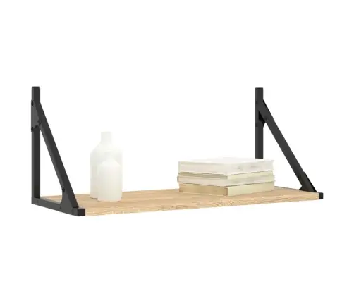 Sienas Skapīši, 2 Gab., Ozola, 60X25X25,5 Cm, Inženierijas Koks Vidaxl