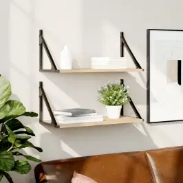 Seinariiulid 2 Tk, Sonoma Tamm, 60X25X25,5 cm Tehispuit