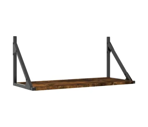 Sienas Plaukti, 2 Gab., 60X25X25,5 Cm, Inženierijas Koks Vidaxl