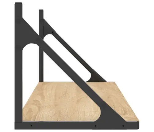 Sienas Skapīši, 2 Gab., Ozola, 80X25X25,5 Cm, Inženierijas Koks Vidaxl