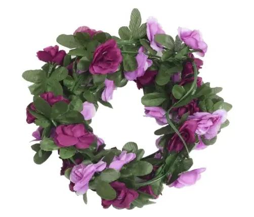 Ziemassvētku Ziedu Vītnes, 6 Gab., Pavasarīgi Violetas, 250 Cm Vidaxl