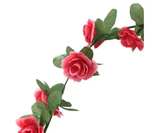 Ziemassvētku Ziedu Vītnes, 6 Gab., Sarkanas Rozes, 250 Cm Vidaxl