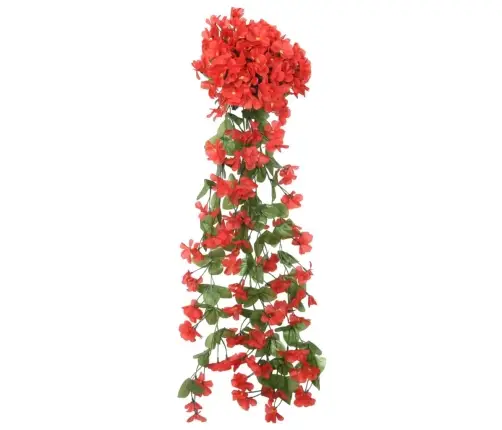 Ziemassvētku Ziedu Vītnes, 3 Gab., Sarkanas, 85 Cm Vidaxl