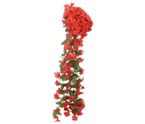 Ziemassvētku Ziedu Vītnes, 3 Gab., Sarkanas, 85 Cm Vidaxl