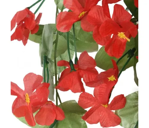 Ziemassvētku Ziedu Vītnes, 3 Gab., Sarkanas, 85 Cm Vidaxl