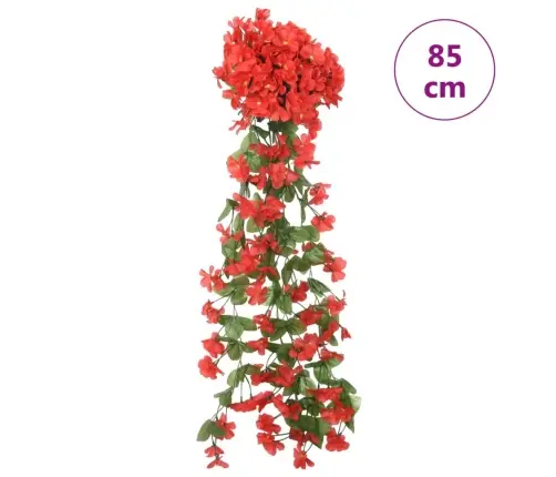 Ziemassvētku Ziedu Vītnes, 3 Gab., Sarkanas, 85 Cm Vidaxl
