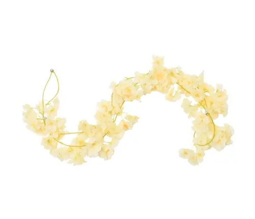 Ziemassvētku Ziedu Vītnes, 6 Gab., Šampanieša, 180 Cm Vidaxl