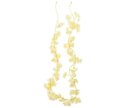 Ziemassvētku Ziedu Vītnes, 6 Gab., Šampanieša, 180 Cm Vidaxl