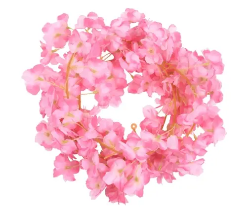 Gėlių Girliandos, 6Vnt., Tamsiai Rožinės, 180Cm