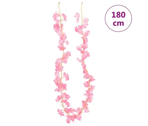 Gėlių Girliandos, 6Vnt., Tamsiai Rožinės, 180Cm