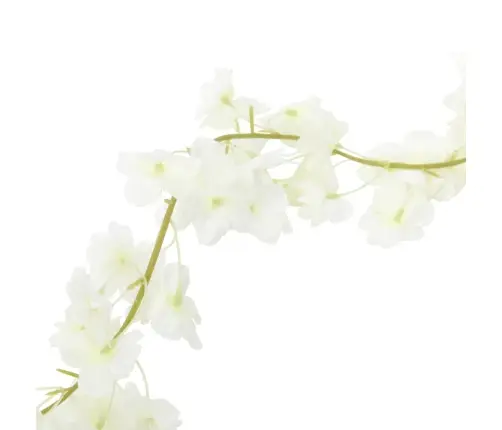 Ziemassvētku Ziedu Vītnes, 6 Gab., Baltas, 180 Cm Vidaxl