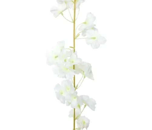 Ziemassvētku Ziedu Vītnes, 6 Gab., Baltas, 180 Cm Vidaxl