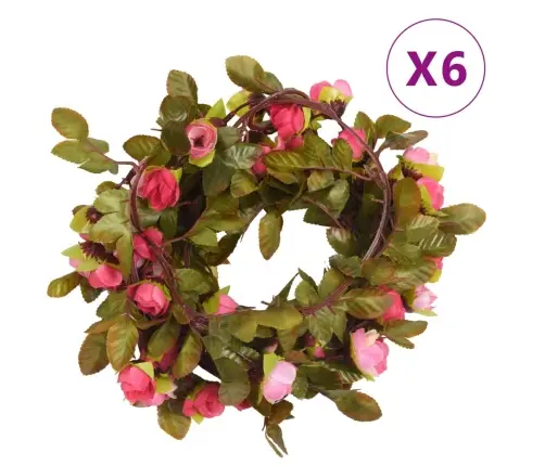 Lillepärjad 6 Tk, Roosiroosa, 215 Cm