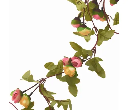 Ziemassvētku Ziedu Vītnes, 6 Gab., Baltas, 215 Cm Vidaxl