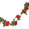 Kalėdinės Gėlių Girliandos, 6Vnt., Raudonos Spalvos, 240Cm
