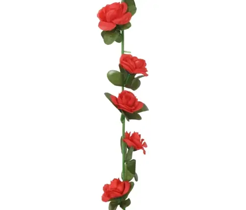 Kalėdinės Gėlių Girliandos, 6Vnt., Raudonos Spalvos, 240Cm