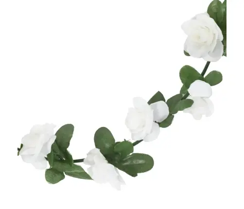 Ziemassvētku Ziedu Vītnes, 6 Gab., Baltas, 240 Cm Vidaxl