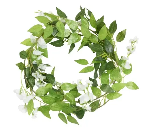 Ziemassvētku Ziedu Vītnes, 6 Gab., Baltas, 200 Cm Vidaxl