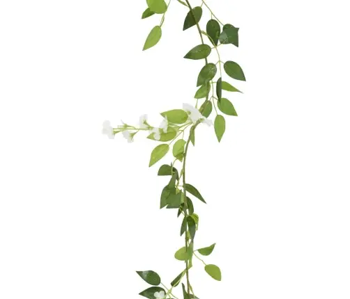 Ziemassvētku Ziedu Vītnes, 6 Gab., Baltas, 200 Cm Vidaxl