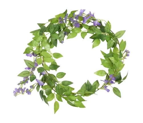 Ziemassvētku Ziedu Vītnes, 6 Gab., Violetas, 200 Cm Vidaxl