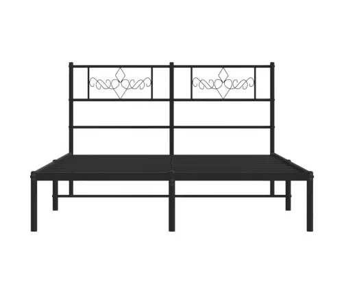 Metalinis Lovos Rėmas Su Galvūgaliu, Juodos Spalvos, 160X200Cm