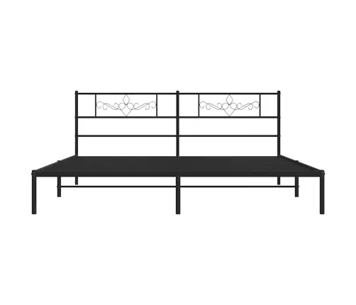Metalinis Lovos Rėmas Su Galvūgaliu, Juodos Spalvos, 183X213Cm