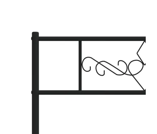 Gultas Rāmis Ar Galvgali Un Kājgali, Melns Metāls, 80X200 Cm Vidaxl