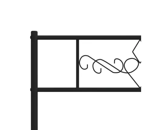 Metallist Voodiraam Peatsi Ja Jalutsiga, Must, 107 X 203 Cm