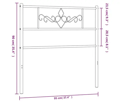 Metallist Voodipeats, Must, 90 Cm