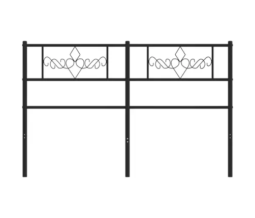 Gultas Galvgalis, Metāls, Melns, 140 Cm Vidaxl