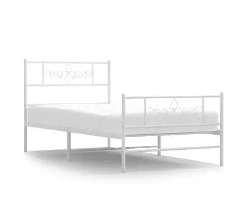 Lovos Rėmas Su Galvūgaliu/Kojūgaliu, Baltas, 75X190cm Metalas