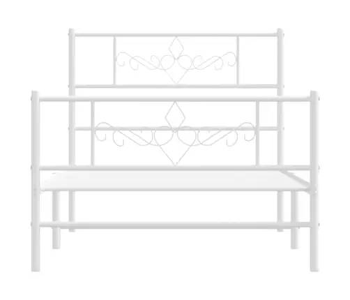 Lovos Rėmas Su Galvūgaliu/Kojūgaliu, Baltas, 75X190cm Metalas