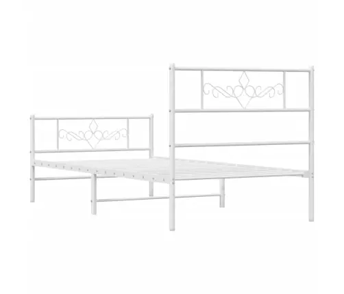 Lovos Rėmas Su Galvūgaliu/Kojūgaliu, Baltas, 75X190cm Metalas