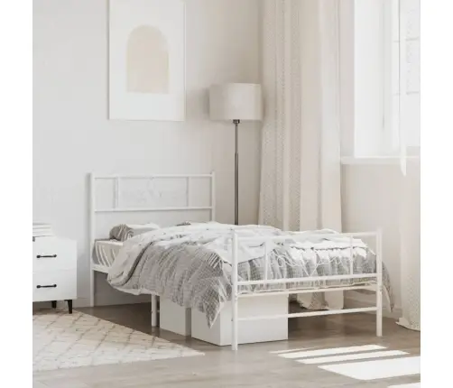 Lovos Rėmas Su Galvūgaliu/Kojūgaliu, Baltas, 75X190cm Metalas