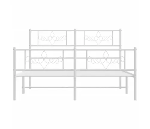 Lovos Rėmas Su Galvūgaliu/Kojūgaliu, Baltas, 120X200cm Metalas