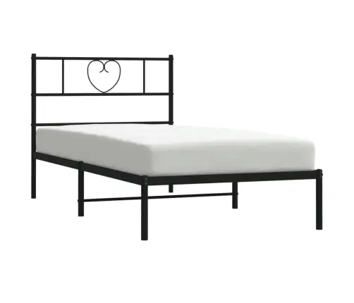 Metalinis Lovos Rėmas Su Galvūgaliu, Juodos Spalvos, 80X200Cm
