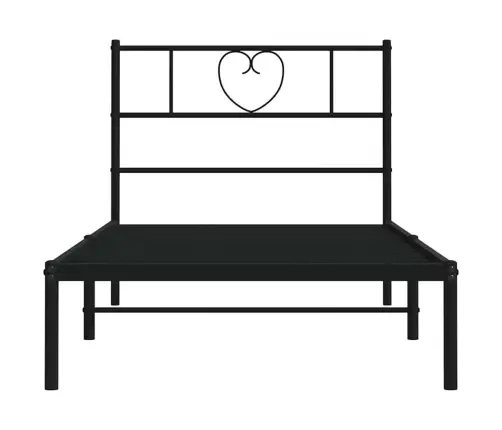 Metallist Voodiraam Peatsiga, Must, 100X200 Cm