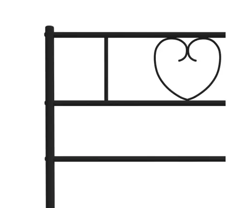 Metalinis Lovos Rėmas Su Galvūgaliu, Juodos Spalvos, 140X200Cm