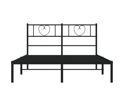 Metalinis Lovos Rėmas Su Galvūgaliu, Juodos Spalvos, 160X200Cm