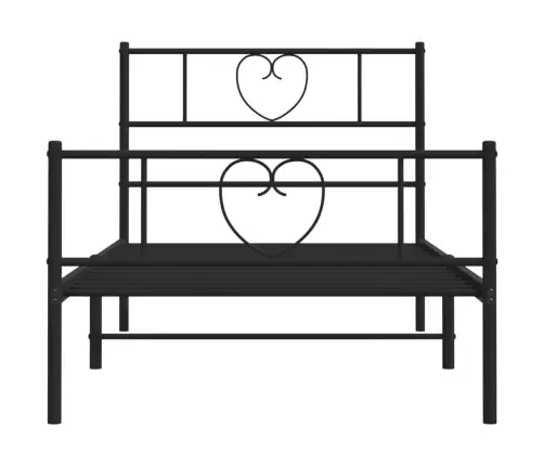 Lovos Rėmas Su Galvūgaliu/Kojūgaliu, Juodas, 90X190cm Metalas