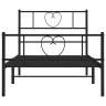 Lovos Rėmas Su Galvūgaliu/Kojūgaliu, Juodas, 90X190cm Metalas