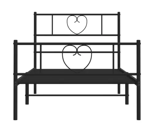 Lovos Rėmas Su Galvūgaliu/Kojūgaliu, Juodas, 90X200cm Metalas