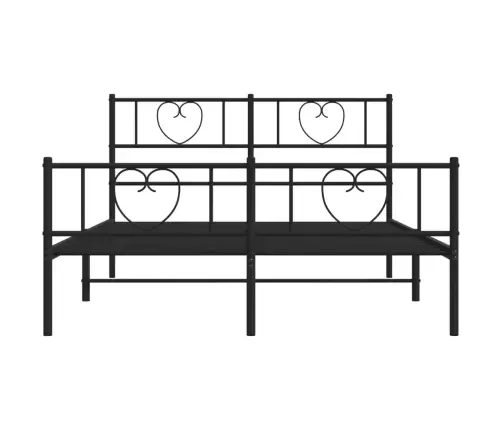 Lovos Rėmas Su Galvūgaliu/Kojūgaliu, Juodas, 120X190cm Metalas